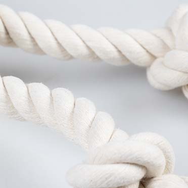 ECO Cotton tuggertouw met 1 lus Wit - Detail 2