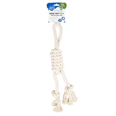 ECO Cotton tuggertouw met 1 lus Wit - Verpakkingsbeeld