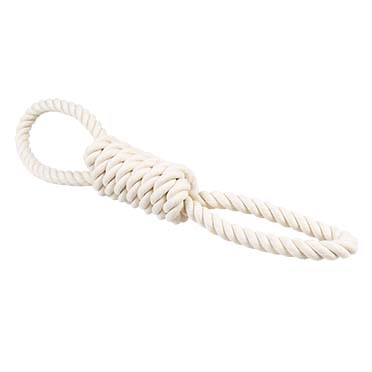 ECO Cotton tuggertouw met 2 lussen Wit - <Product shot>