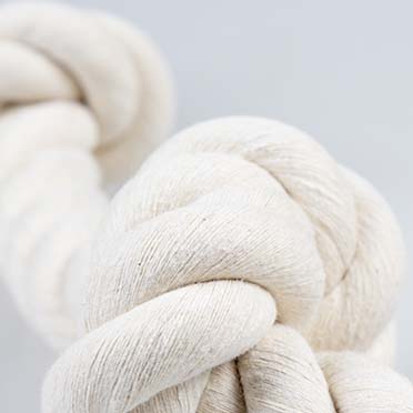 Corde écologique en coton avec 4 nœuds Blanc - Detail 2