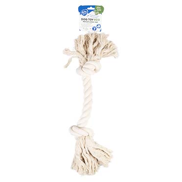 ECO Cotton touw met 2 knopen Wit - Verpakkingsbeeld