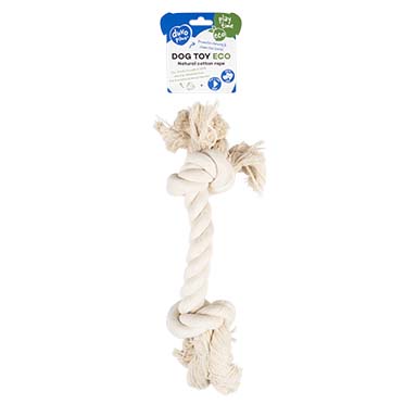 ECO Cotton touw met 2 knopen Wit - Verpakkingsbeeld