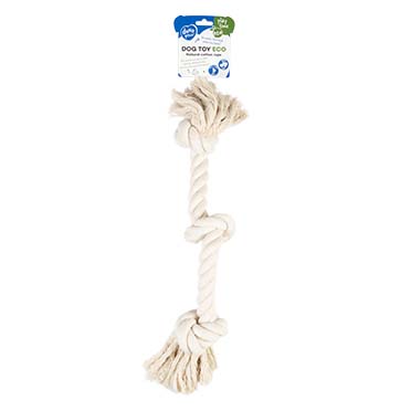 ECO Cotton touw met 3 knopen Wit - Verpakkingsbeeld