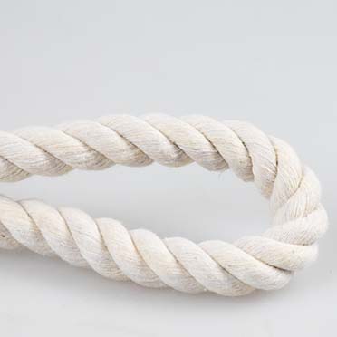 ECO Cotton tuggertouw met 2 lussen Wit - Detail 2