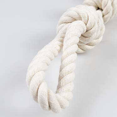 ECO Cotton dubbeltouw met 4 knopen Wit - Detail 2