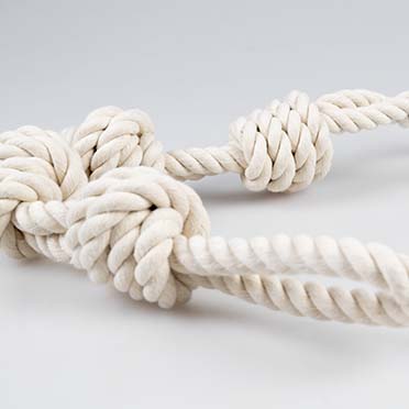 ECO Cotton dubbeltouw met 4 knopen Wit - Detail 3