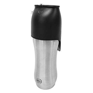 Drinkfles RVS inox Zilver/zwart - Detail 2
