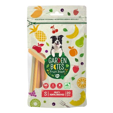 Garden Bites Fruity dental groovies - Facing