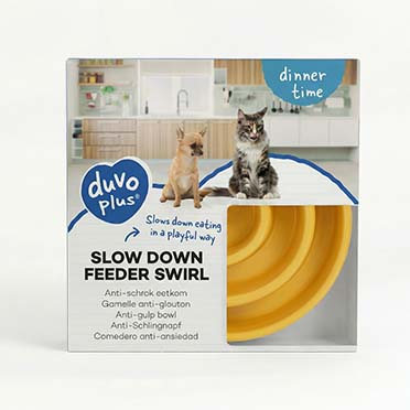 Slow down feeder swirl Yellow - Facing