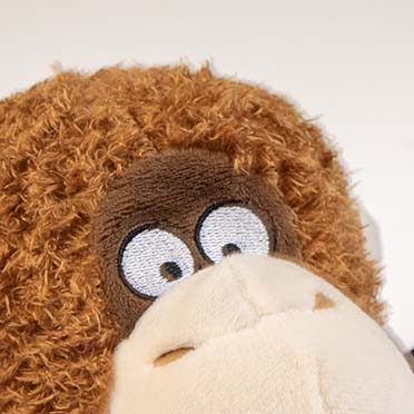 Pluche Wildlife aap met touw Bruin - Detail 2