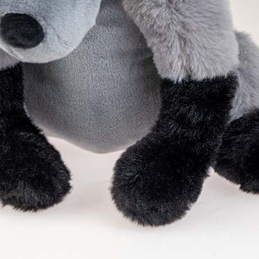 Pluche Wildlife coyote large Grijs - Detail 2