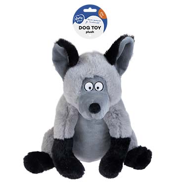 Pluche Wildlife coyote large Grijs - Verpakkingsbeeld