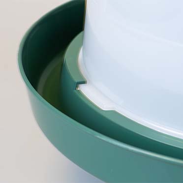 Drinker screw with handle & feet ECO Transparent/green - Detail 1