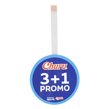 INABA CIAO Promo Wobbler 3+1 Blau - Facing