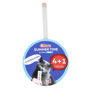 INABA CIAO Promo Wobbler 4+1 Blauw - Facing