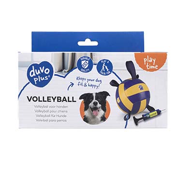 Volleybal met pomp Geel/paars - Facing