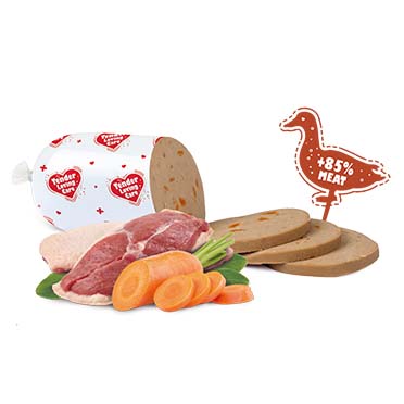 Worst voor honden met eend & wortel - Foodshot