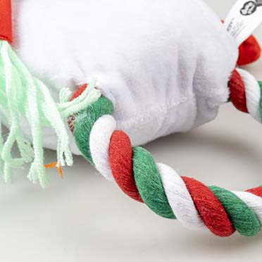 Xmas pluche sneeuwman met lus Wit - Detail 2