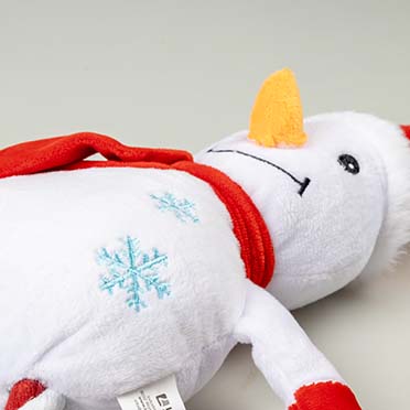 Xmas pluche sneeuwman met lus Wit - Detail 3