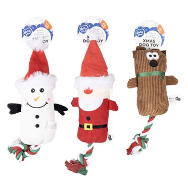 Xmas pluche kerstvrienden met touw Gemengde kleuren - Facing