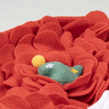 Xmas Snuffelmat kerstmuts Rood - Detail 1