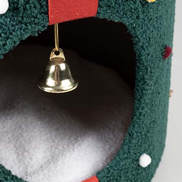 Xmas kattenhuis cadeau Groen/rood - Detail 2