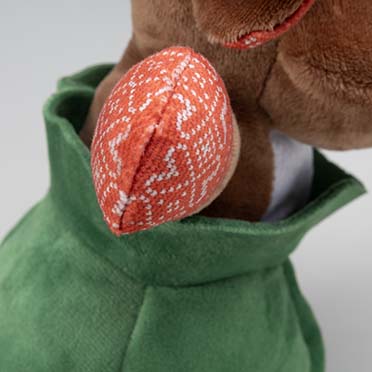 Xmas pluche rudolf in zak Meerkleurig - Detail 3