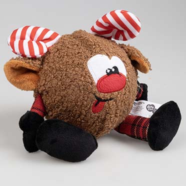 Xmas pluche rendier bal Bruin - Detail 1
