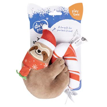 Xmas Crackle Faultier & Zuckerstange Mehrfarbig - Facing