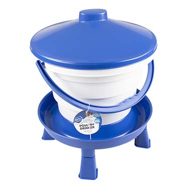 Drinkemmer met handvat & pootjes Blauw/wit - Verpakkingsbeeld