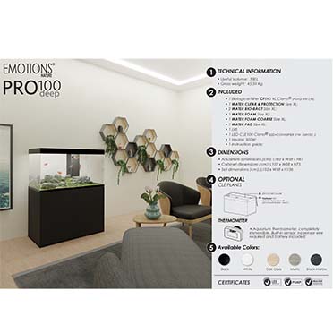 Aquarium emotions nature pro 100 Deep Zwart - Sceneshot 2