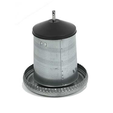 Galvanised poultry feeder silo with lid  18KG
