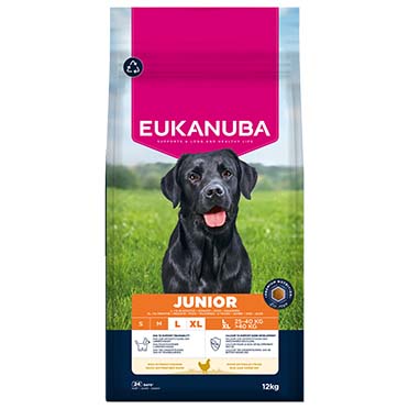 Euk dog junior large breed chicken - Facing