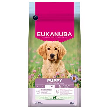 Euk dog puppy large breed lamb&rice - Facing
