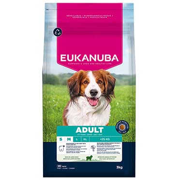 Euk dog adult small&medium breed lamb&rice - Facing