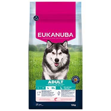 Euk dog adult large breed salmon - Facing