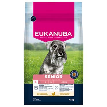 Euk dog senior small breed chicken - Facing