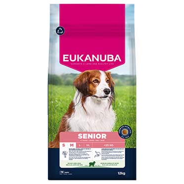 Euk dog senior small&medium breed lamb&rice - Facing