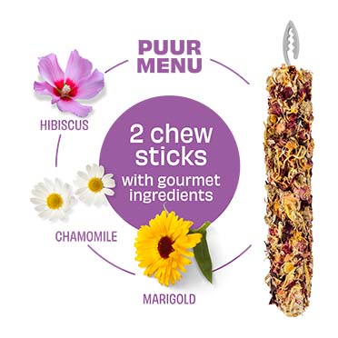PUUR Knaagsticks hibiscus & goudsbloem - Detail 1