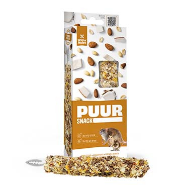 PUUR Knaagsticks pinda & amandel - Verpakkingsbeeld