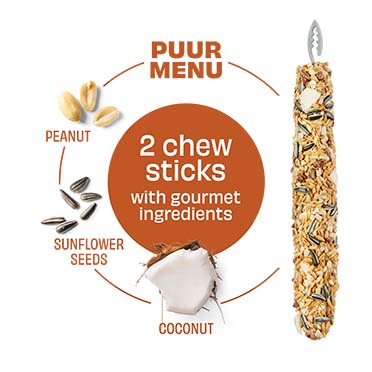 PUUR Knaagsticks pinda & kokosnoot - Detail 1