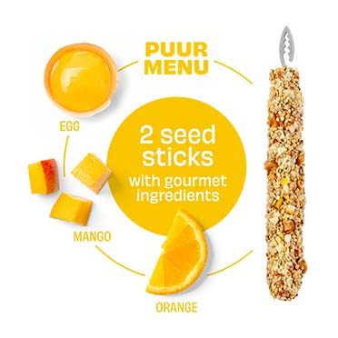 PUUR Sticks parkiet sinaasappel & mango - Detail 1