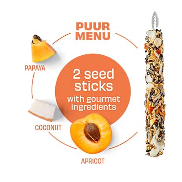 PUUR Sticks lovebird papaja & abrikoos - Detail 1