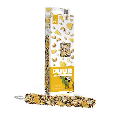 PUUR Sticks papegaai pinda & ananas - Verpakkingsbeeld