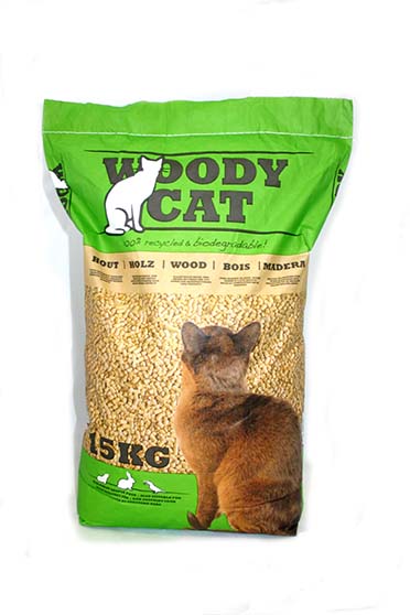 Kattenbakvulling Woody Cat 25L 15KG Laroy Group