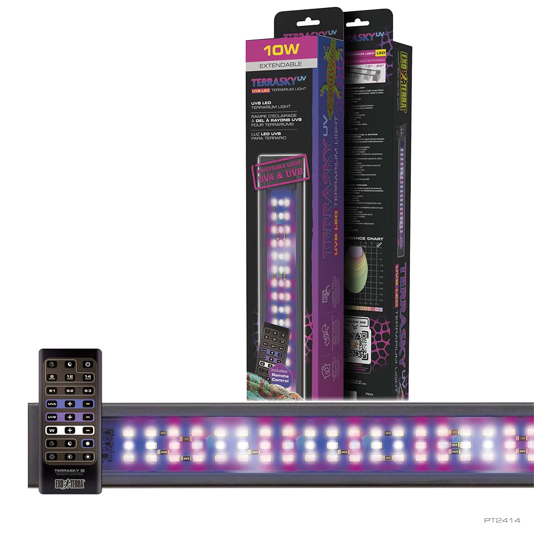 EX TerraSky UV UVB LED terrarium verlichting Zwart - Product shot