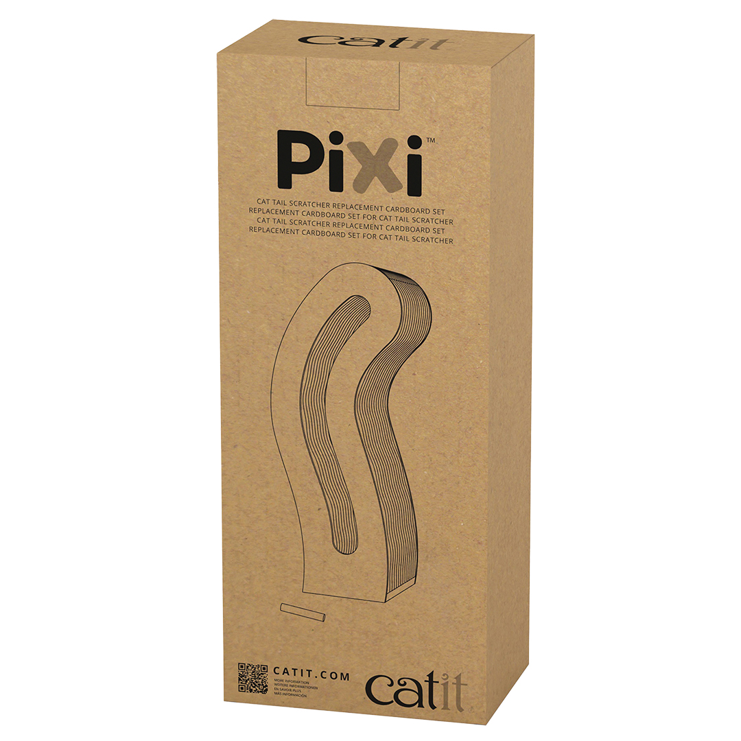 Ca pixi replacement cardboard cat tail houtkleurig - Product shot