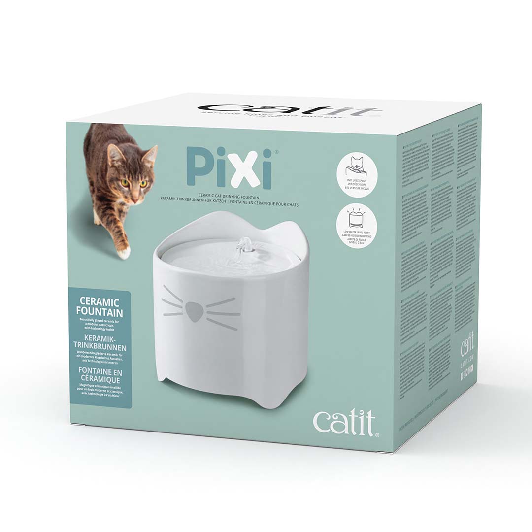CA Pixi keramische drinkfontein Wit - Verpakkingsbeeld