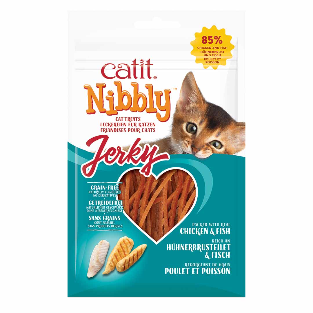 CA Nibbly Jerky kip & vis - Product shot