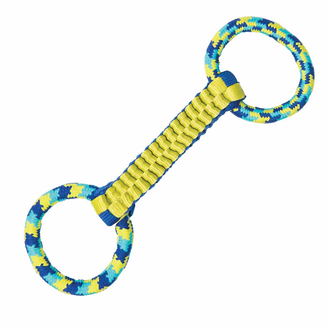 Zs fitness ballistic twist/rope tugger blue/yellow - Product shot